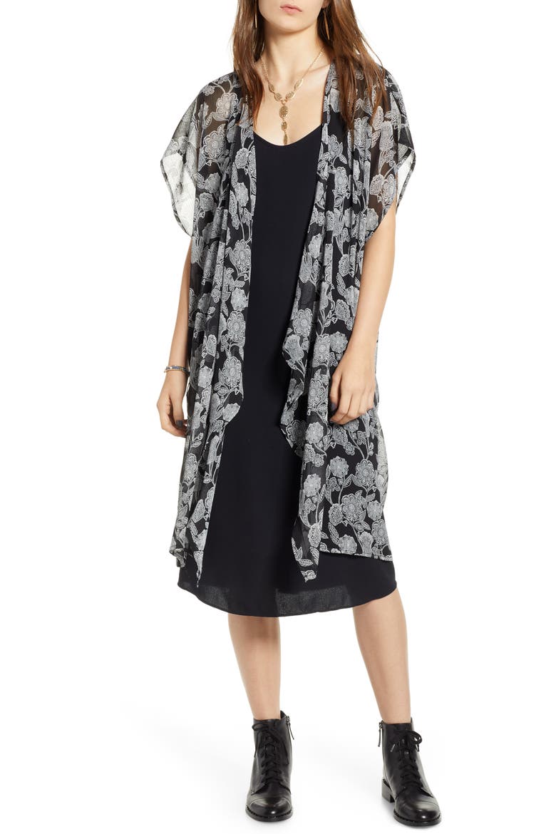 Kimono Vest, Main, color, BLACK COMBO