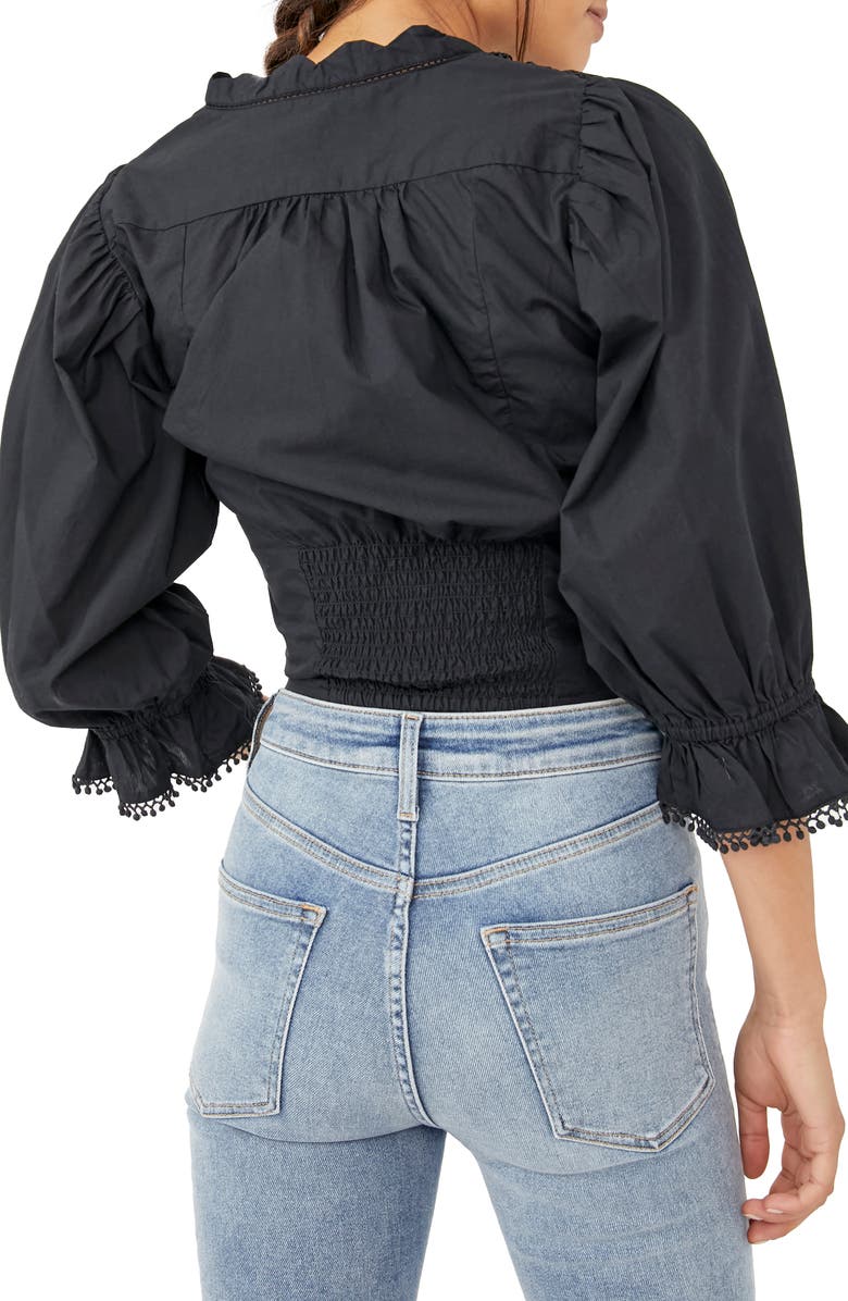 Free People Louella Embroidered Blouse, Alternate, color,