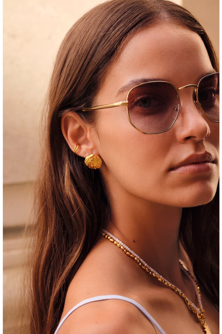 Cali Sunglasses, Alternate, color, Gold Frame