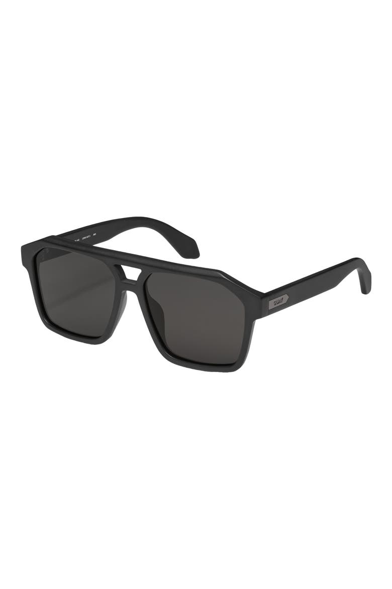 Soundcheck 57mm Polarized Aviator Sunglasses, Alternate, color, MATTE BLACK POLARIZED