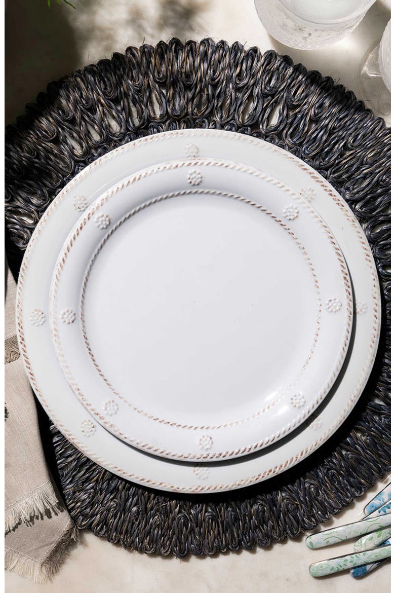 Berry & Thread Set of 4 Melamine Dinner Plates, Alternate, color, WHITEWASH
