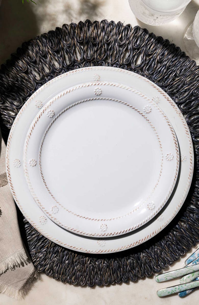 Juliska Berry & Thread Set of 4 Melamine Dinner Plates, Alternate, color, Whitewash