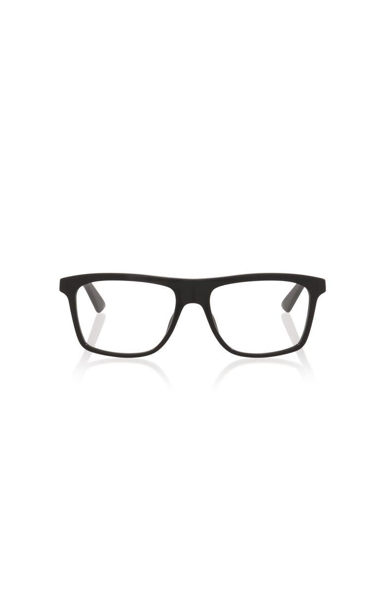 Gucci 55mm Rectangle optical glasses, Alternate, color, Black