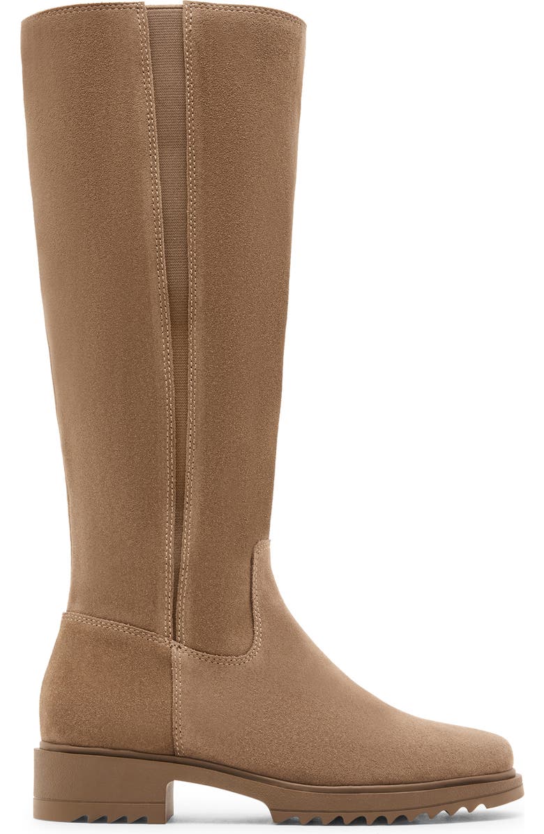 Blondo Ciana Waterproof Knee High Riding Boot, Alternate, color, Taupe Suede