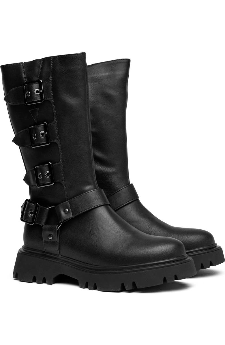 V.GAN LONDON Cosmic Biker Boots, Alternate, color, Black