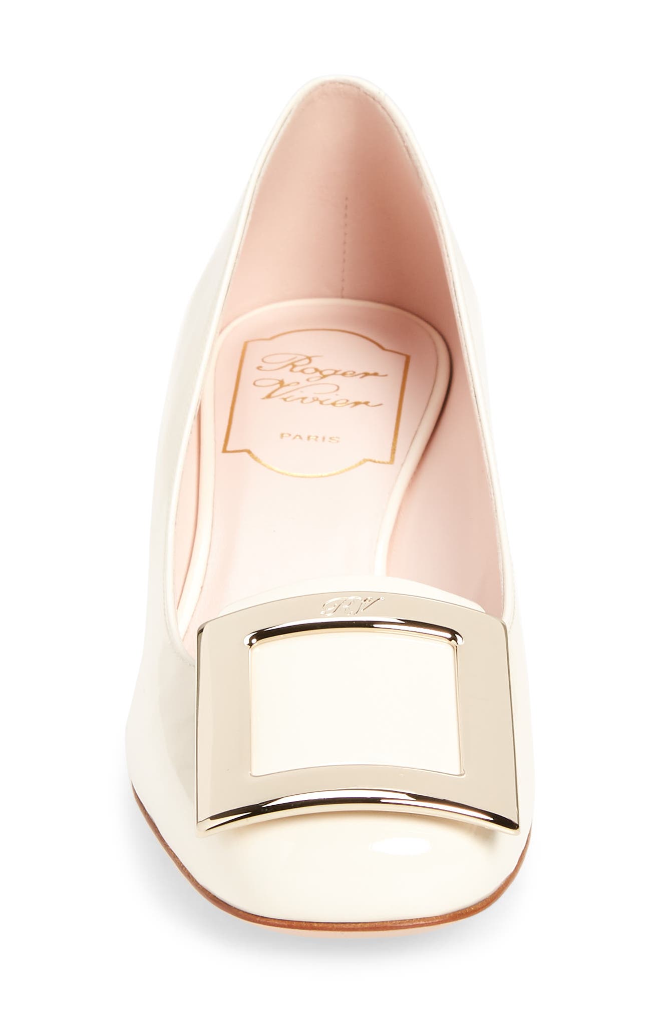 Tres Vivier Block Heel Pump, Alternate, color, WHITE