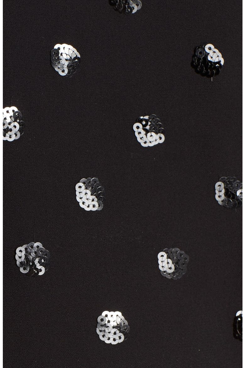 Sequin Polka Dot Popover Top, Alternate, color, BLACK