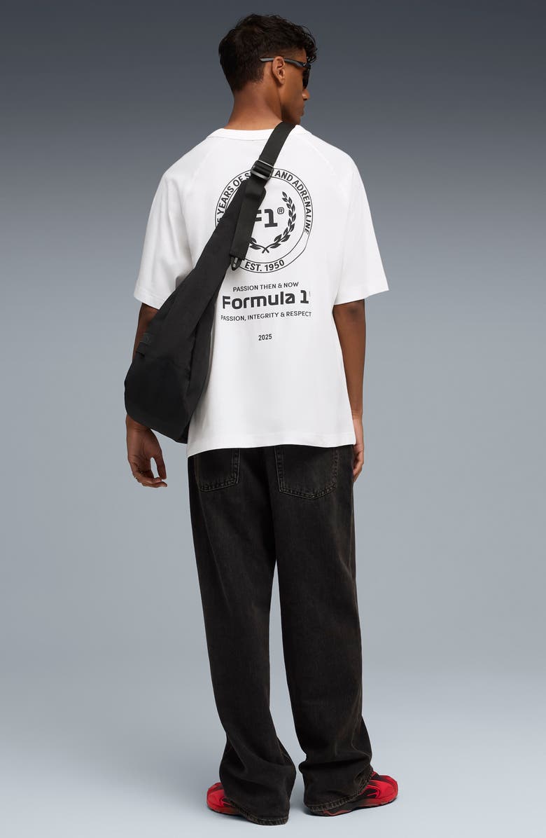 PUMA Relaxed Fit Formula 1<sup>®</sup> 75 Years Graphic T-Shirt, Alternate, color, Puma White