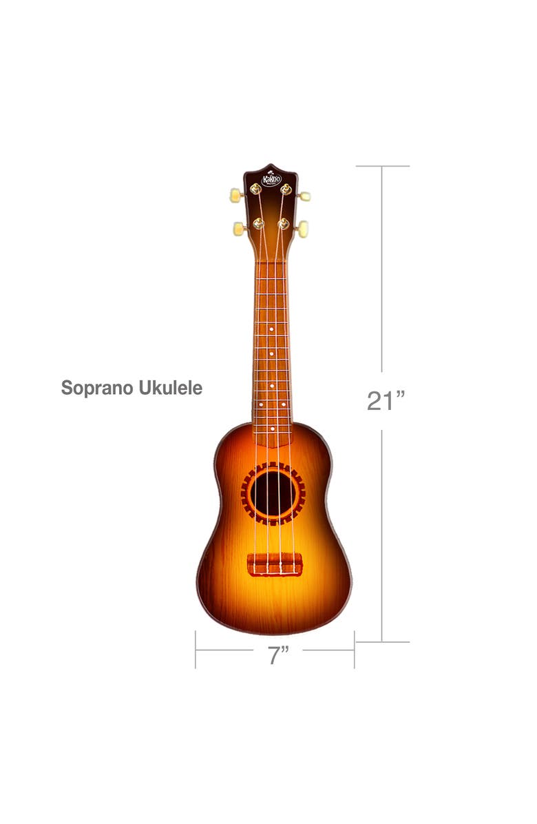 KaKo'o Music Kako'O 21" Professional Wooden Ukulele Set Sunburst, Alternate, color, Multicolored
