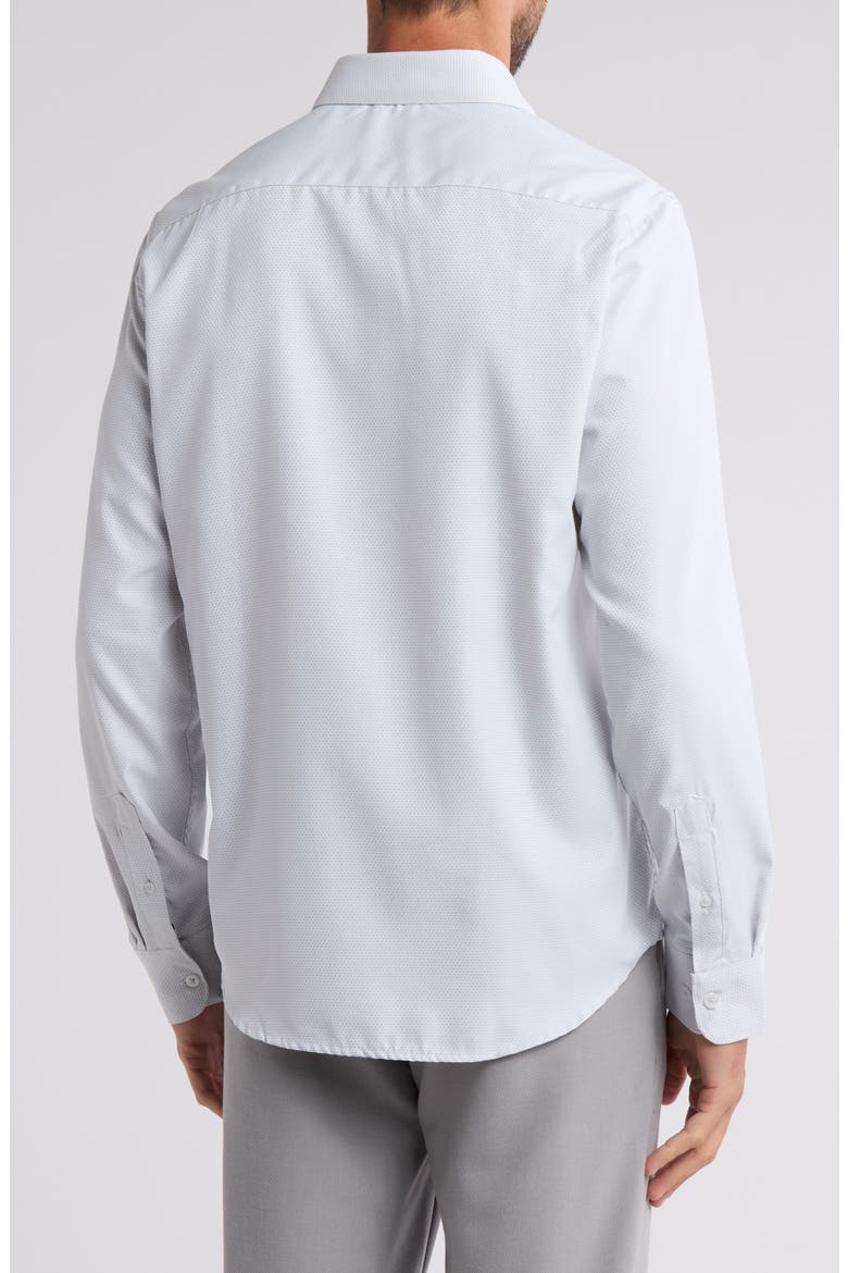 Dobby Dress Shirt, Alternate, color, WHITE/GREY