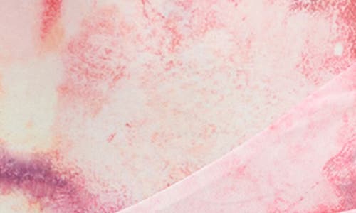 Shop Bardot Lea Ruched Long Sleeve Mesh Maxi Dress In Pink Tie Dye