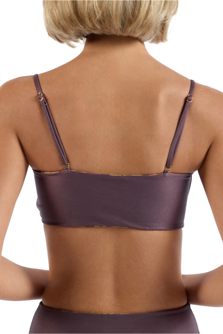 The Africa - Bandeau Bikini Top Reversible, Alternate, color, Brown