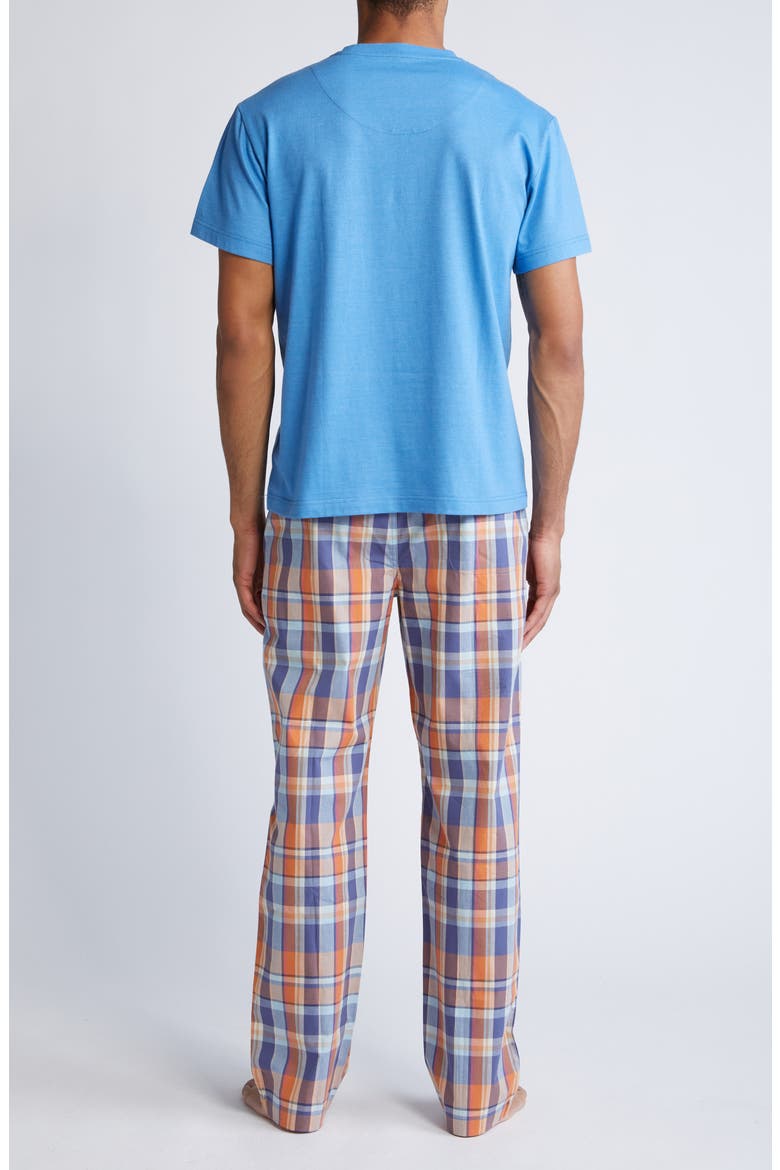 Lessons in Color T-Shirt & Plaid Pajama Pants, Alternate, color, BLUE MULTI
