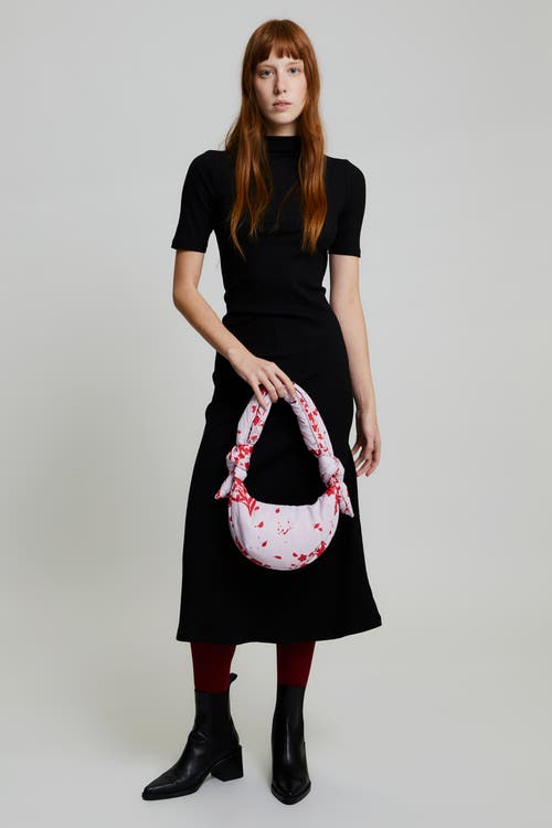 Lefrik Biwa Puffy Micro Bag In Floral Pink