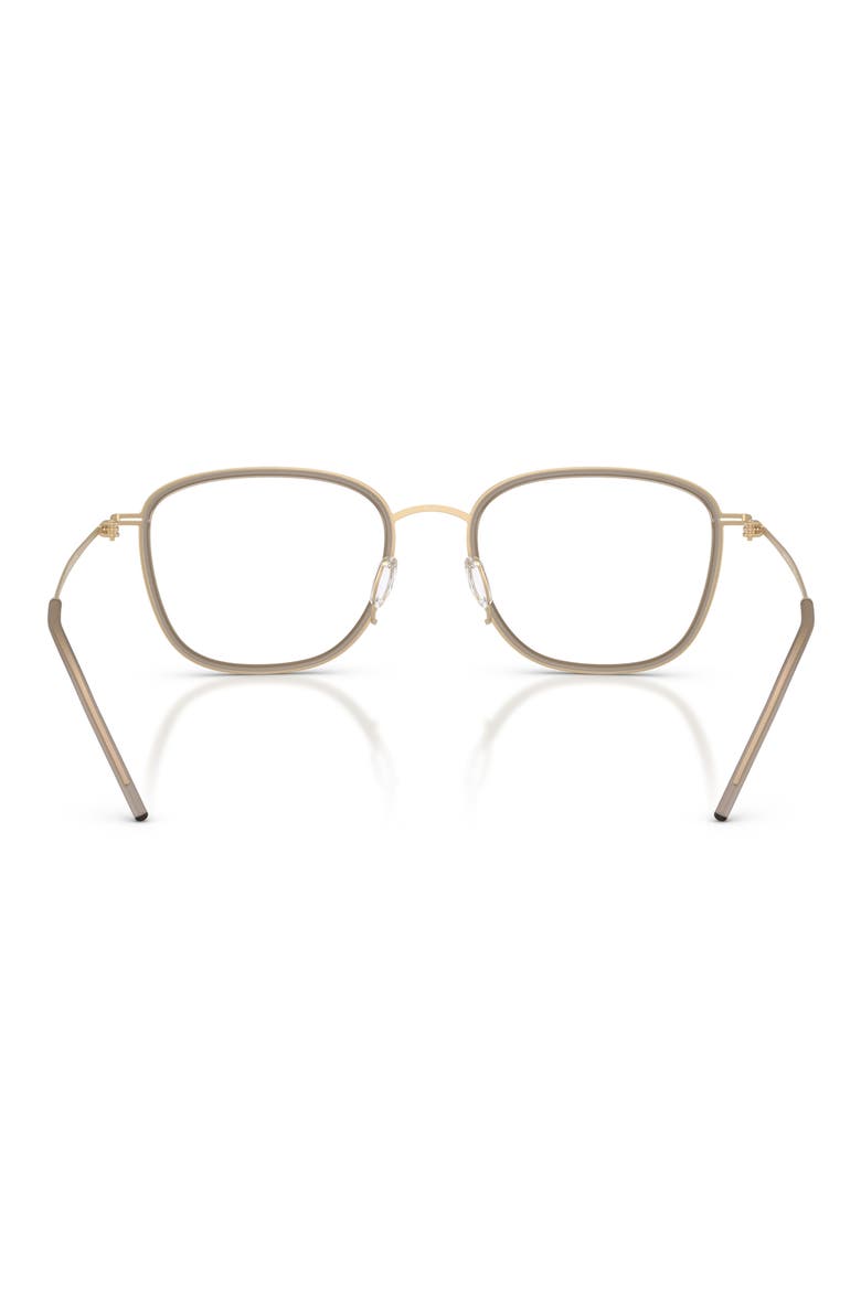 53mm Pillow Optical Glasses, Alternate, color, MATTE PALE GOLD / DEMO LENS