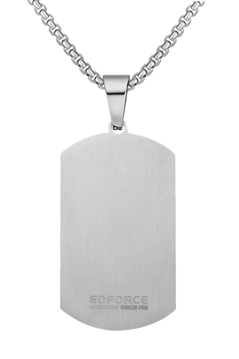 Men's Lady Guadalupe Dog Tag Pendant Necklace, Alternate, color, SILVER