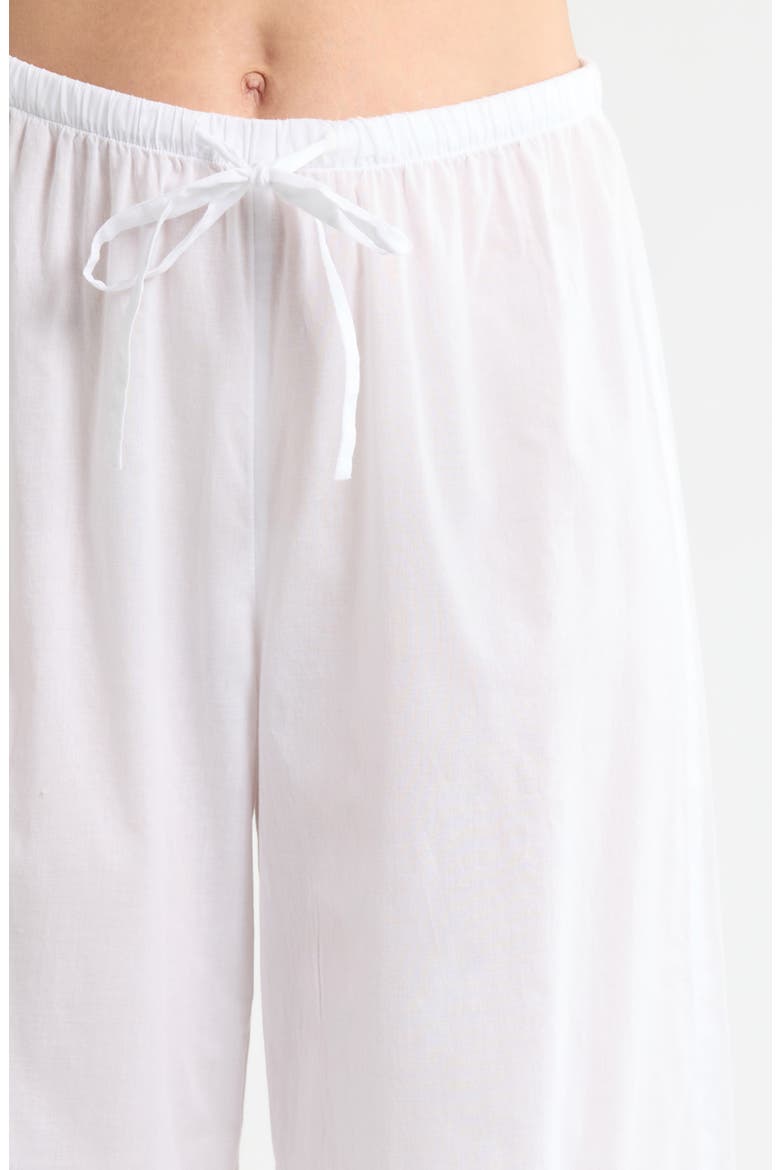 Peached Cotton Lawn Pajama Set, Alternate, color, WHITE