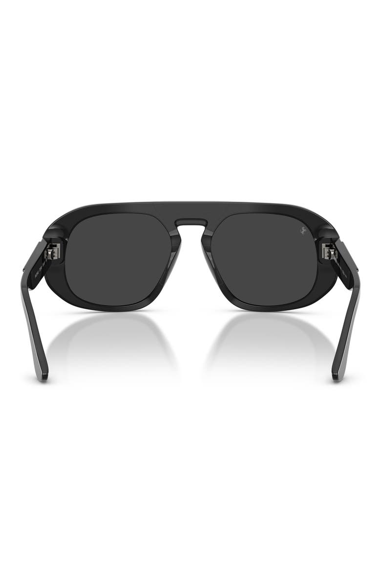 54mm Polarized Pillow Sunglasses, Alternate, color, BLACK / POLAR BLACK