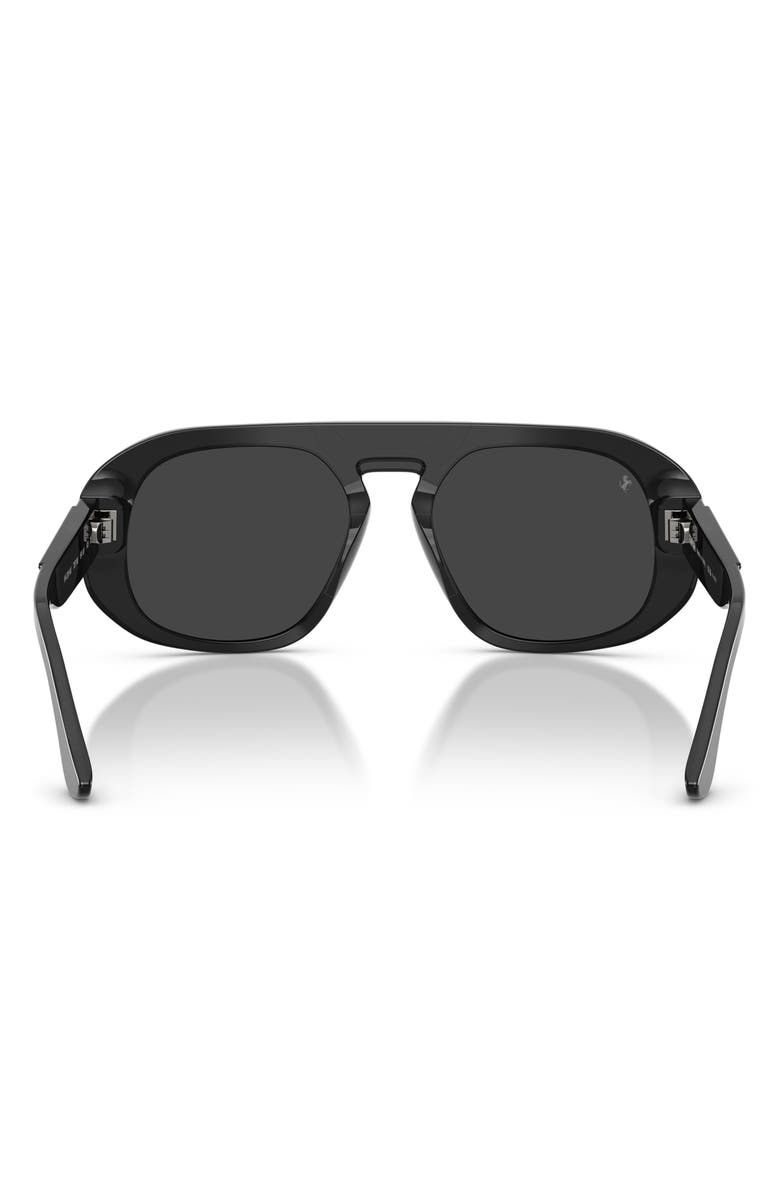Ferrari 54mm Polarized Pillow Sunglasses, Alternate, color, Black / Polar Black