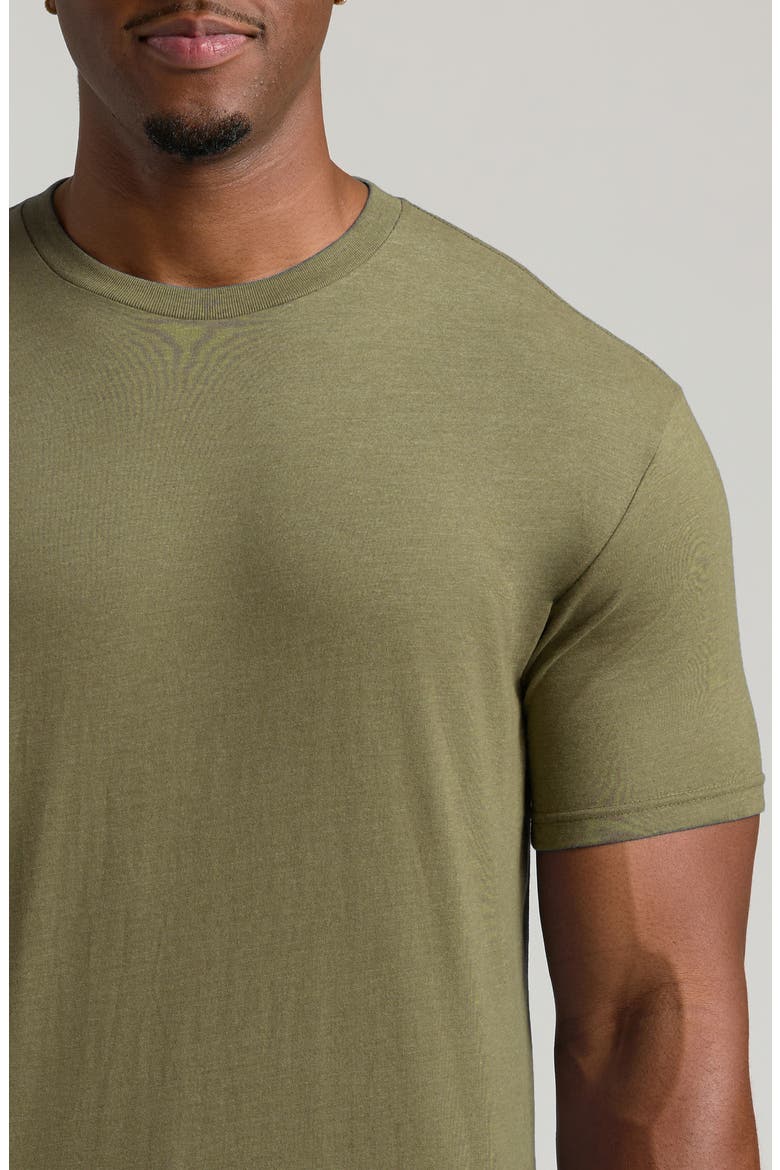 Short Sleeve Crewneck T-Shirt, Alternate, color, HEATHER MILITARY GREEN