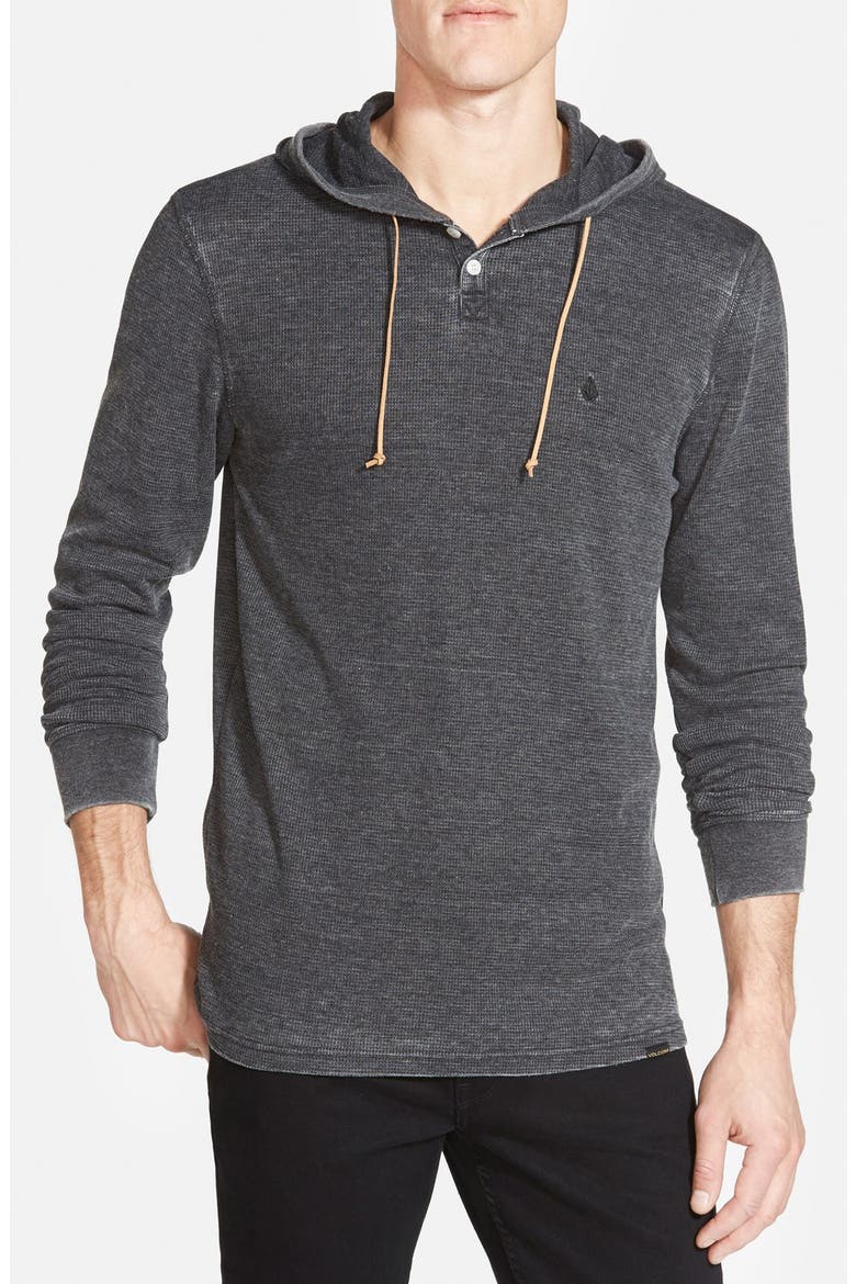 'Murphy' Hooded Thermal, Main, color, BLACK