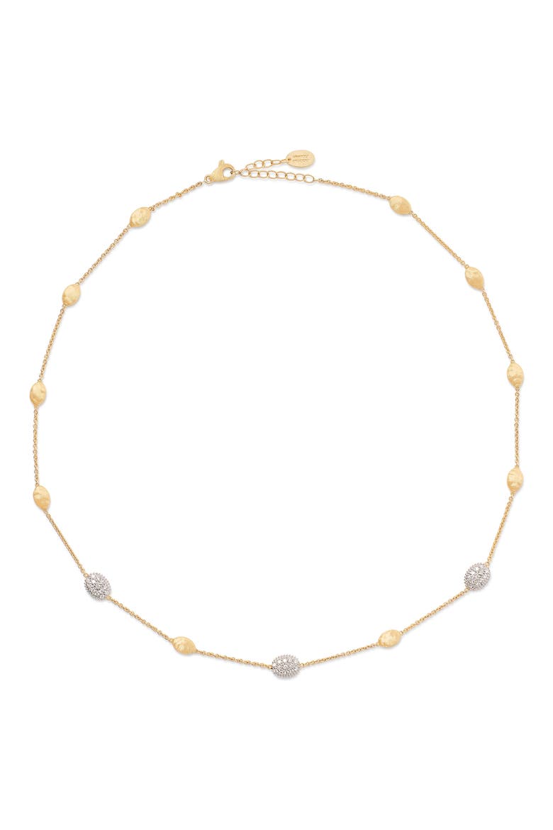 Siviglia Diamond Pavé Station Necklace, Main, color, 18K YELLOW GOLD