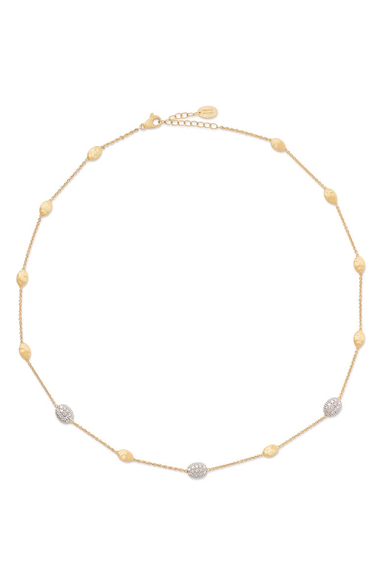 Marco Bicego Siviglia Diamond Pavé Station Necklace, Main, color, 