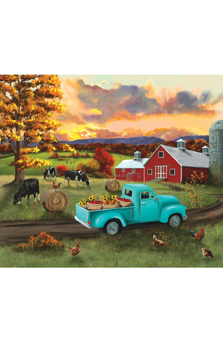 Sunsout Fall Sunset at the Barn 500 piece Jigsaw Puzzle for Adults, Alternate, color, Multicolor