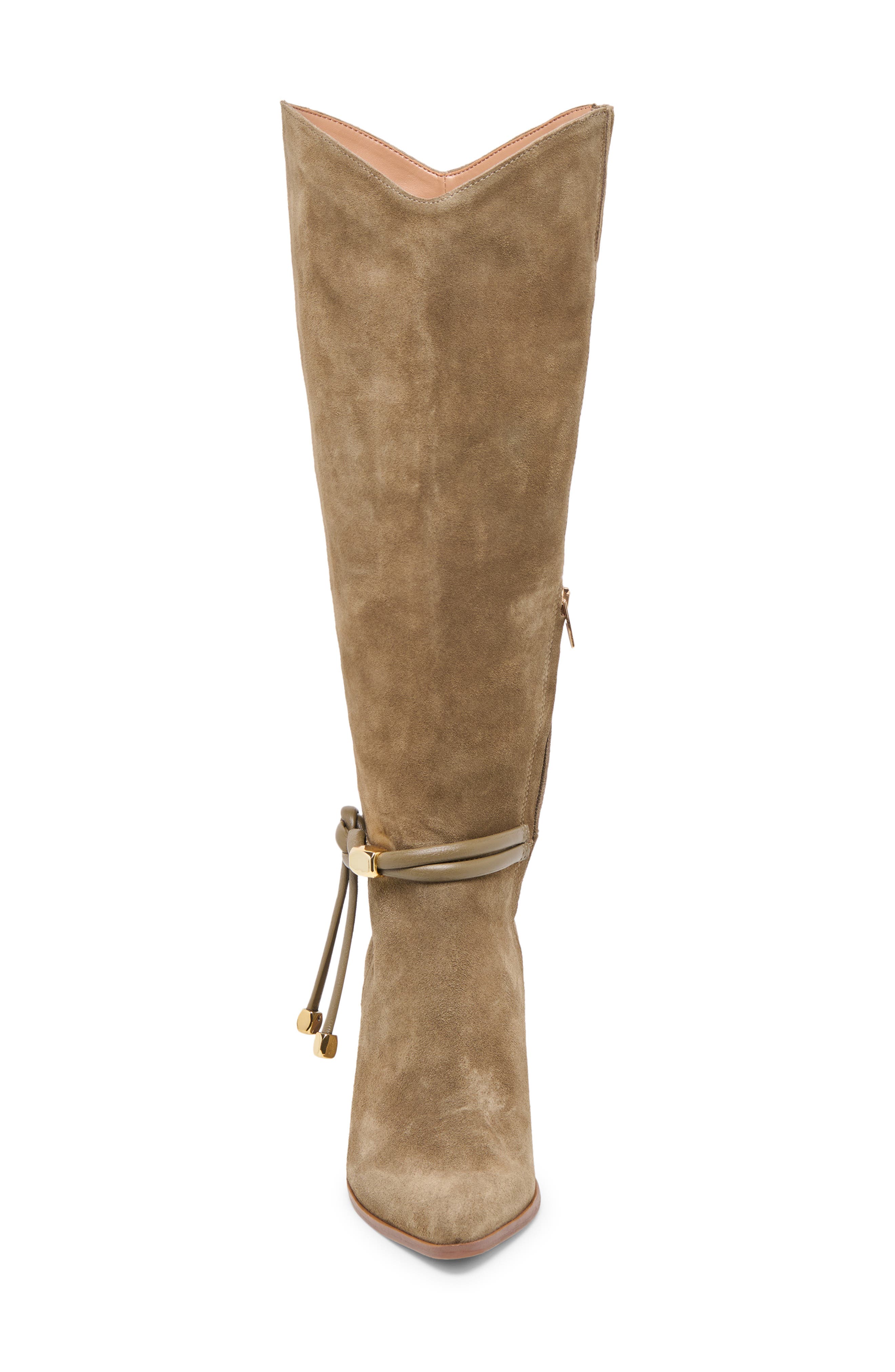 Dolce Vita Tarren Knee High Boot, Alternate, color, Olive Suede
