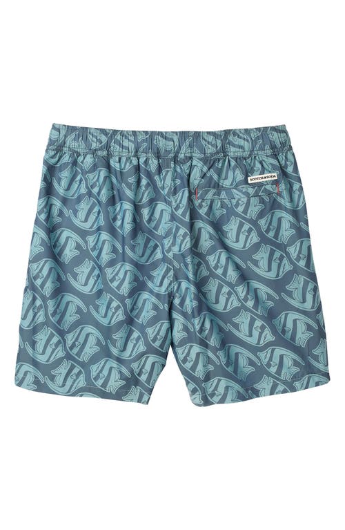 Scotch & Soda Low Tide Swim Trunks In Sargasso Sea