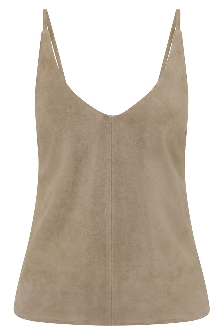 Low Back Suede Tie Top, Alternate, color, EARTH