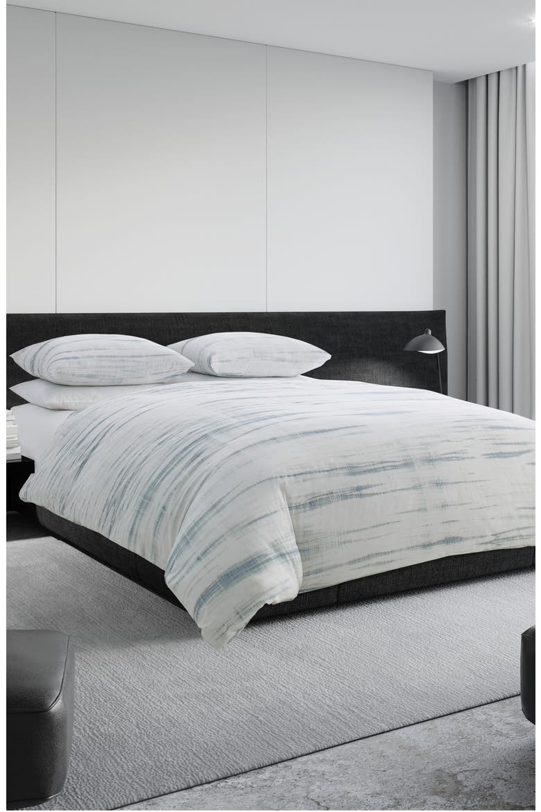 Marble Shibori Duvet Cover, Main, color, SILVER BLUE