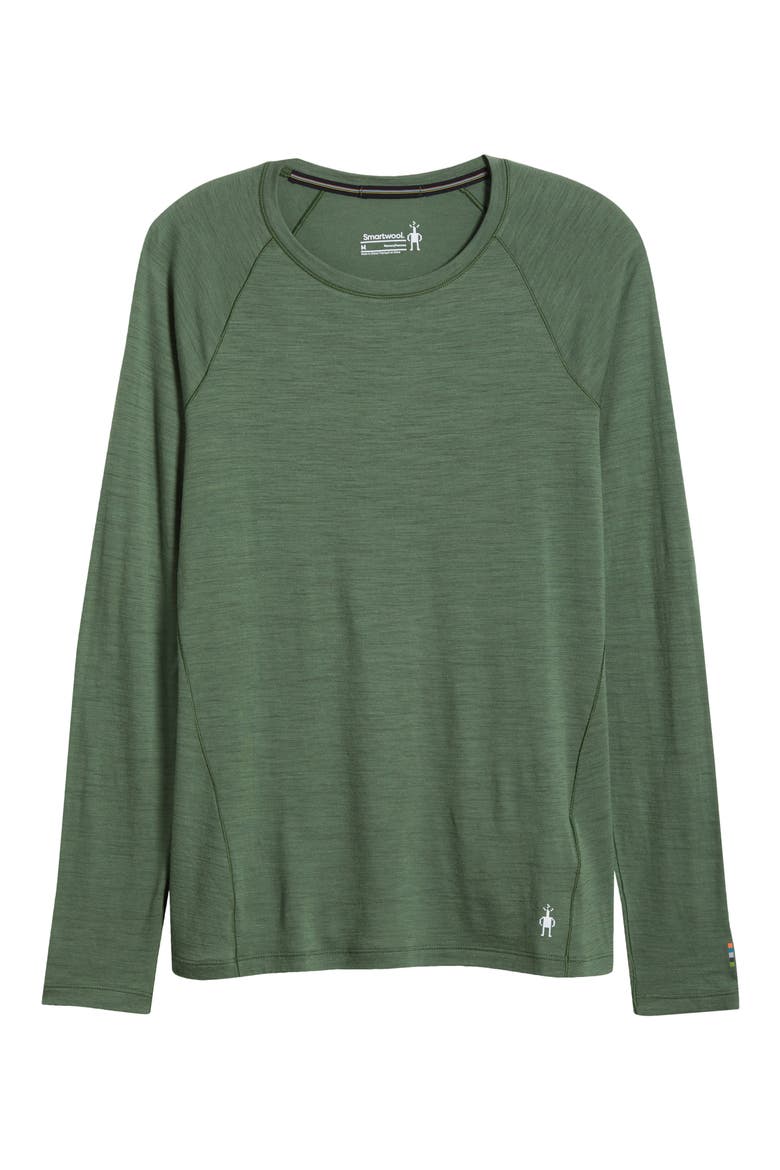 Classic Thermal Long Sleeve Merino Wool Base Layer T-Shirt, Alternate, color, FERN GREEN