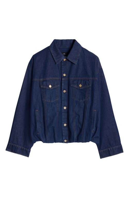 Seven Oversize Denim Jacket In Blue