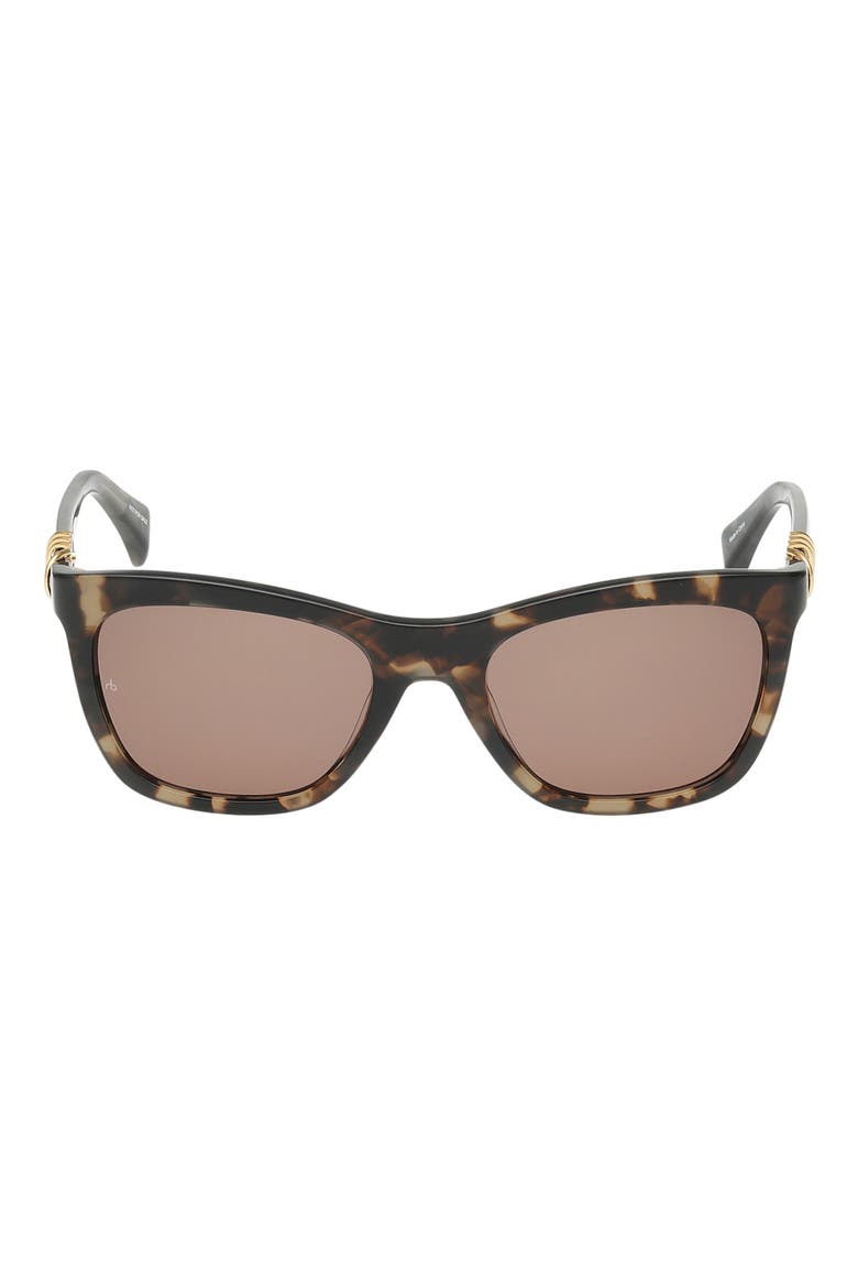 53mm Square Sunglasses, Main, color, TAN CRYSTAL TORT / SMOKE BROWN