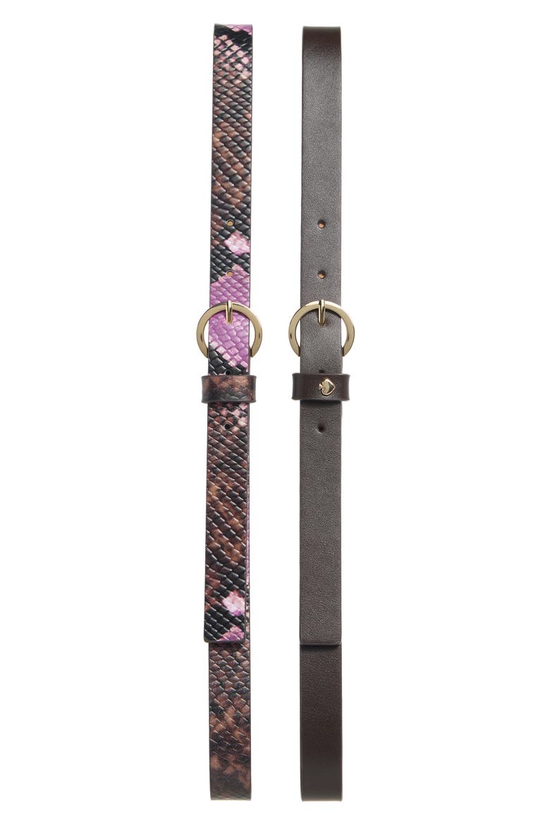 Pack of 2 Assorted Belts, Main, color, NATURAL
