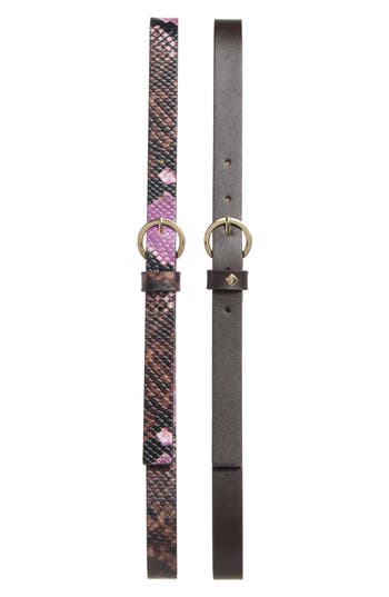 Kate Spade New York Pack Of 2 Assorted Belts In Brown