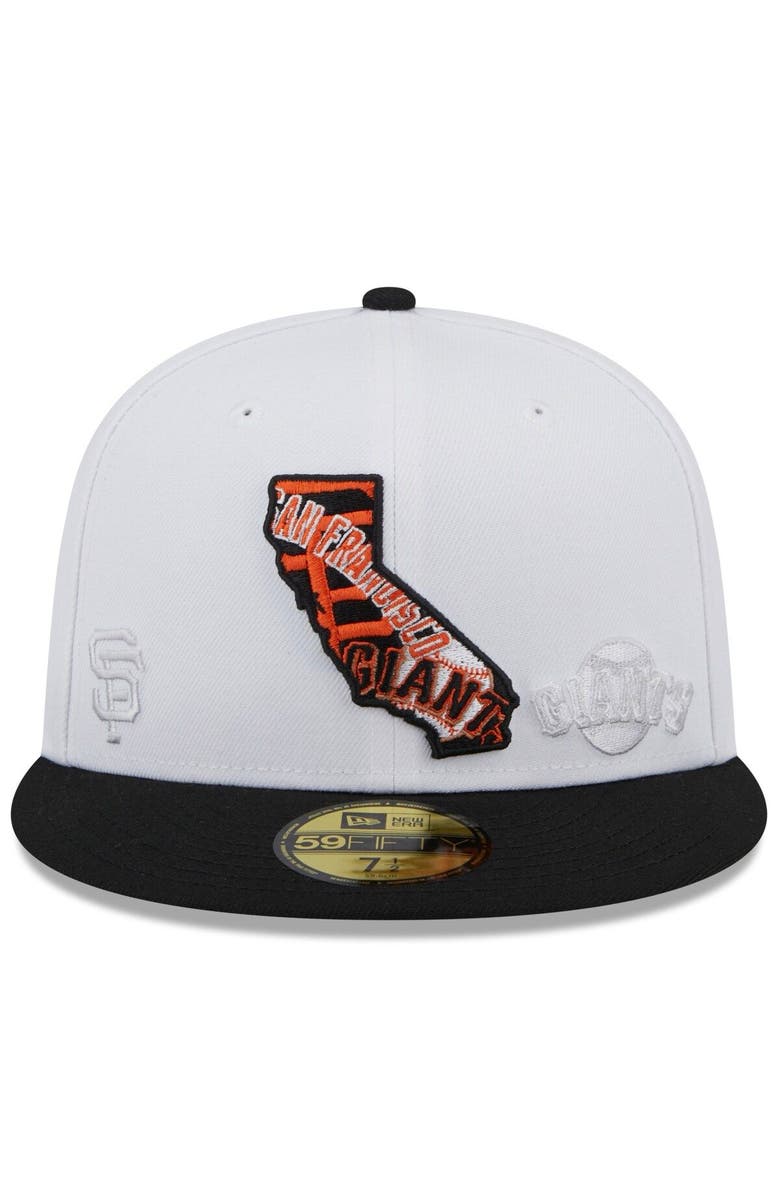 New Era Men's New Era White/Black San Francisco Giants State 59FIFTY Fitted Hat, Alternate, color, 