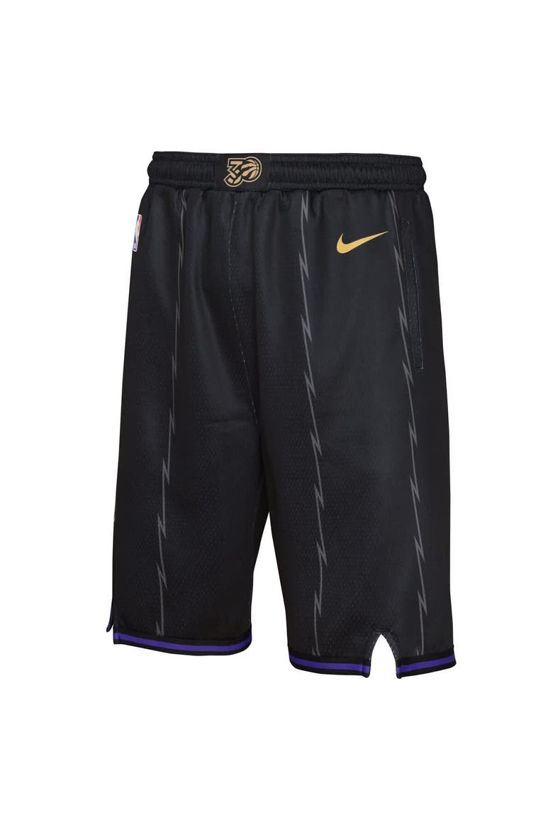Youth Nike  Black Toronto Raptors 2024/25 City Edition Swingman Performance Shorts, Alternate, color, Black