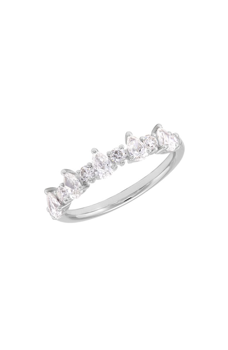 Frankie & Zoe Diamond Band Ring, Main, color, White Gold