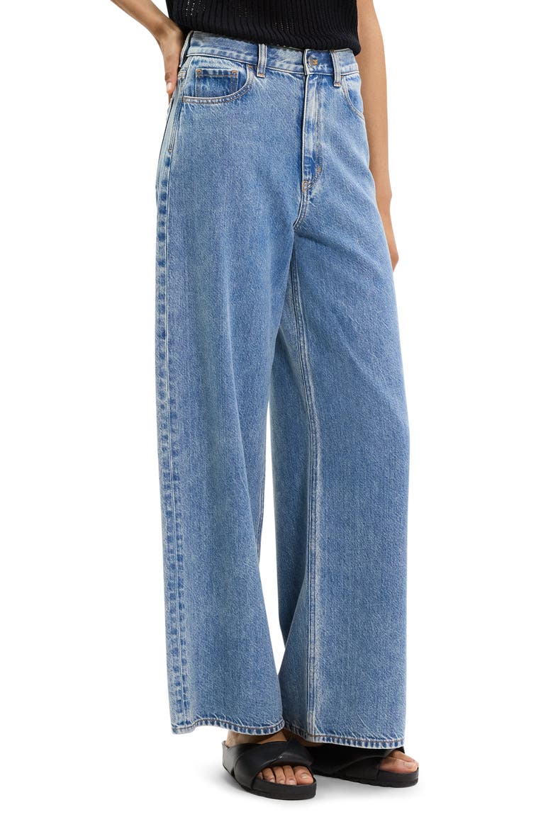 Relaxed Fit High Waist Wide Leg Jeans, Alternate, color, ICE BLUE