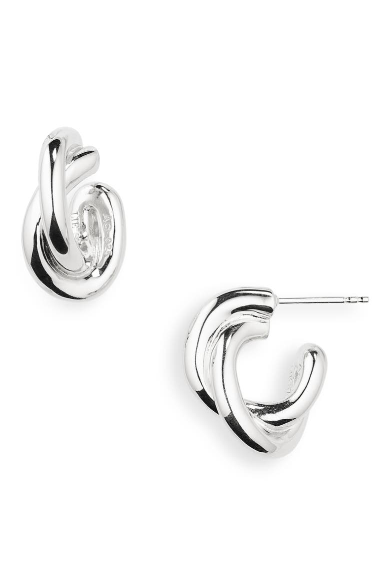 The Diana Hoop Earrings, Main, color, 925 STERLING SILVER