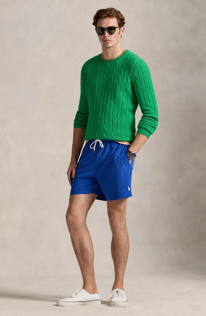 Polo Ralph Lauren Traveler Swim Trunks, Alternate, color, New Iris Blue