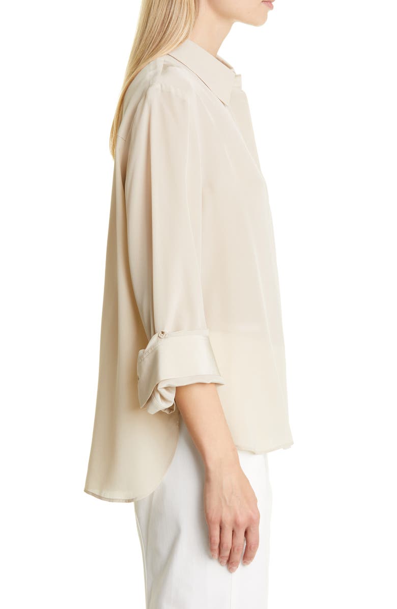 TWP Morning After Silk Button-Up Shirt, Alternate, color, 