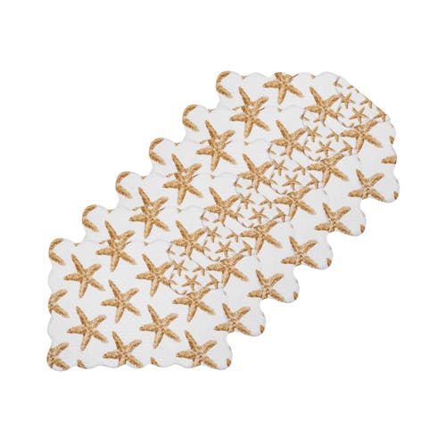C & F Home C&f Home Sandbridge Stars Placemats Set Of 6 In White