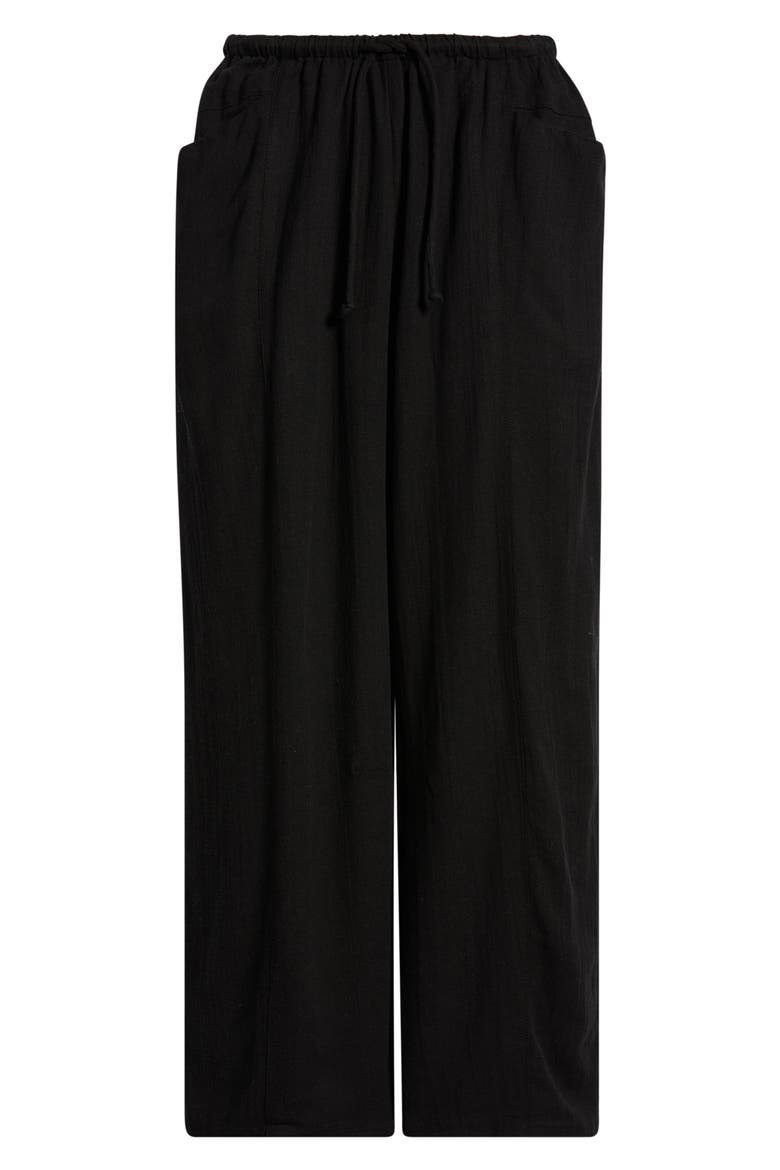 Vibe Surf Barrel Leg Drawstring Pants, Alternate, color, BLACK