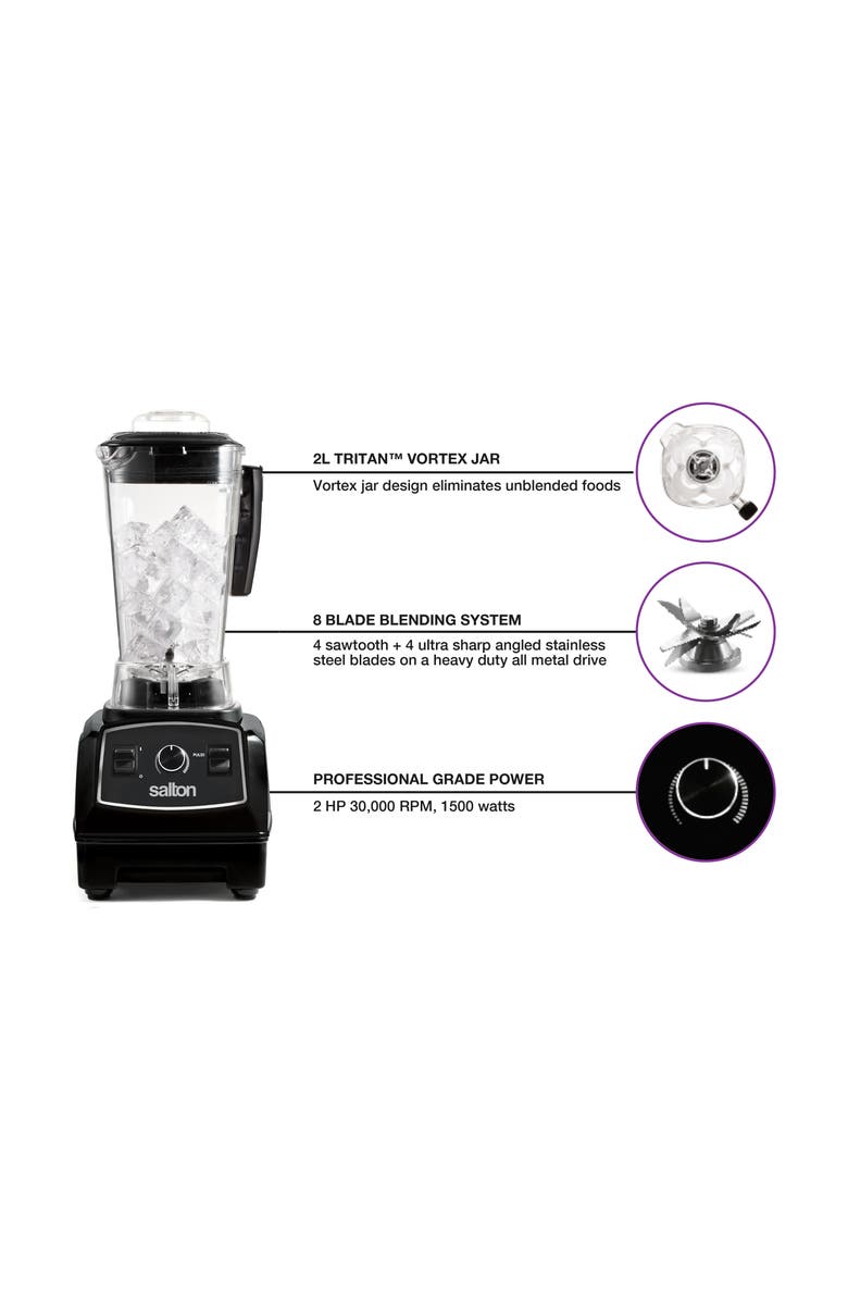 Salton Power Blender 2.0L, Alternate, color, Black