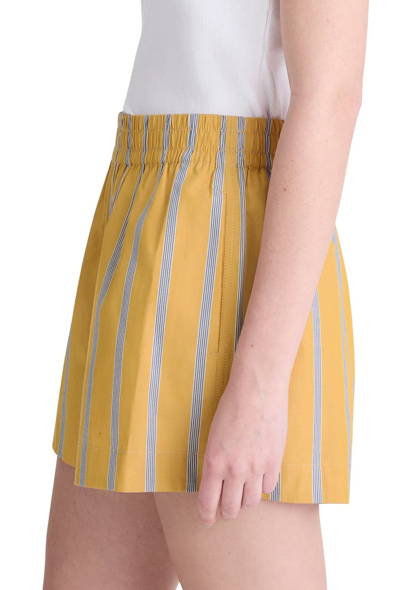Pull-On Shorts in Washed Cotton Poplin, Alternate, color, CHANTRELLE