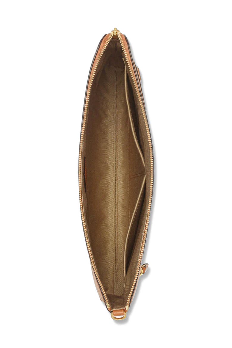 Diamond Wristlet Pouch in Visetos, Alternate, color, Brown