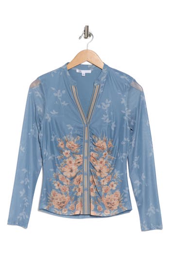 Dr2 By Daniel Rainn Ruched Button-up Shirt